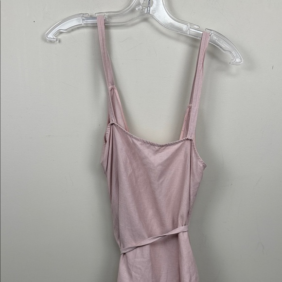 WILFRED ARITZIA linen pink astere Elegant Pink Wrap Dress midi - Picture 9 of 12